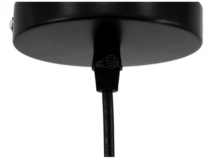 Lampa wisząca FERRUM Black SQ E27 żelazna czarna matowa EDO777176 EDO Stal Tkanina Pomieszczenie Salon Lampa inspirowana Metal Szkło Kolor Czarny