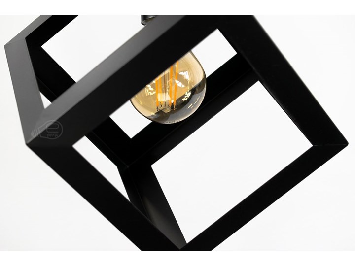 Lampa wisząca FERRUM Black SQ E27 żelazna czarna matowa EDO777176 EDO Pomieszczenie Kuchnia Szkło Lampa inspirowana Stal Tkanina Metal Kolor Czarny