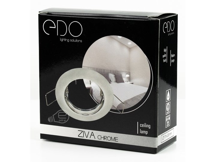 Punktowa oprawa sufitowa wpuszczana ZIVA Chrome IP20 okrągła chrom EDO777309 EDO Oprawa wpuszczana Oprawa stropowa Okrągłe Kategoria Oprawy oświetleniowe