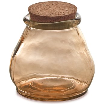 Pojemnik cukiernica brązowy z korkiem 800 ml