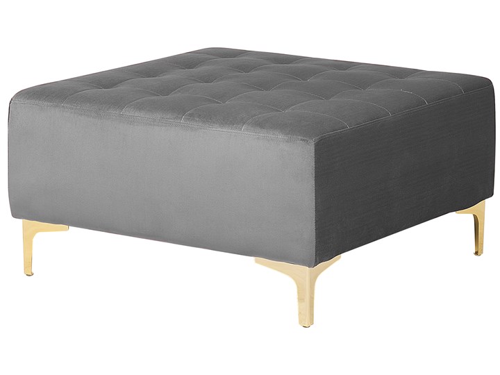 Narożnik rozkładany szary welurowy modułowy 4-osobowy z otomaną nowoczesna pikowana sofa do salonu z szezlongiem prawostronna Styl Nowoczesny Modułowe Prawostronne Szerokość 267 cm Wysokość 83 cm Materiał obicia Tkanina