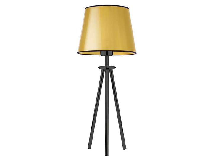 Złota lampka nocna z abażurem - EX925-Bergec Kolor Złoty Wysokość 50 cm Metal Lampa nocna Lampa z abażurem Pomieszczenie Salon
