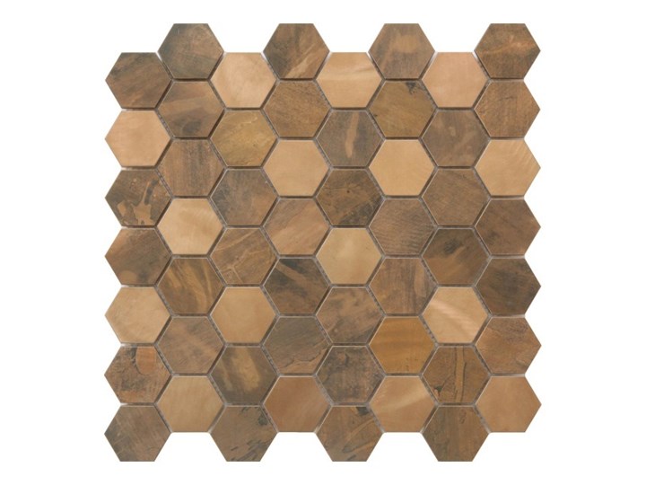Mozaika Enaide GoodHome 30 x 30 cm hexagon copper Płytki ścienne Heksagon 30x30 cm Powierzchnia Polerowana