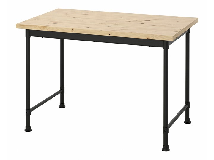 IKEA KULLABERG Biurko, sosna, 110x70 cm Stal Drewno Szerokość 110 cm Płyta MDF Aluminium Kategoria Biurka