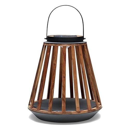 Lampa solarna Mrs. Solar Kate teak antracyt M