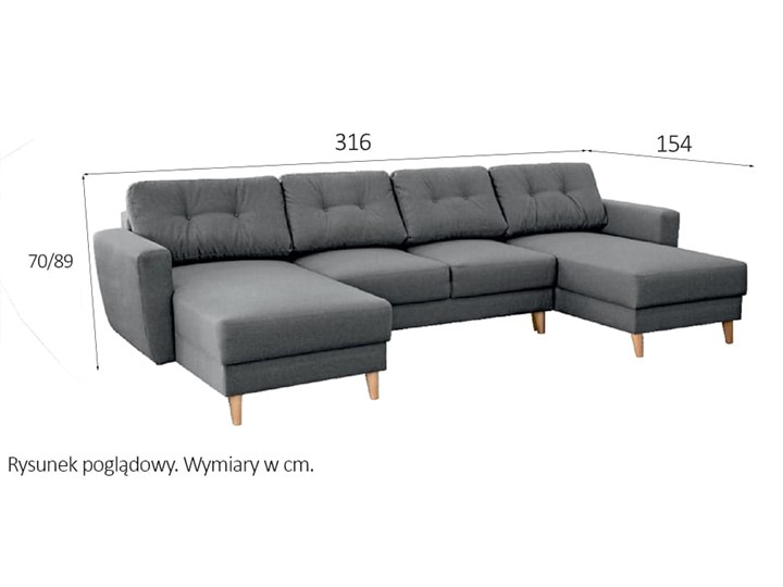 NAROŻNIK ROZKŁADANY FRAY PLUS Z FUNKCJA SPANIA UNIWERSALNY Szerokość 316 cm Wysokość 89 cm Materiał obicia Tkanina