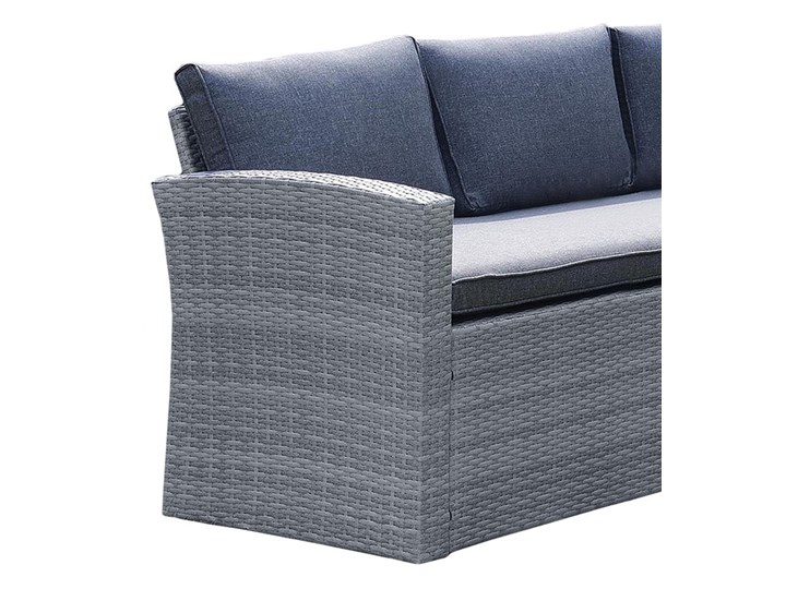 ELEGANCKI ZESTAW MEBLI OGRODOWYCH Stal Rattan Technorattan Zestawy wypoczynkowe Zawartość zestawu Stół