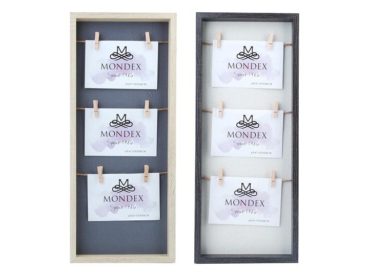 Ramka na 3-zdjęcia 21,5x51,5cm (zdjęcia 3x/15x10cm) 2 kolory