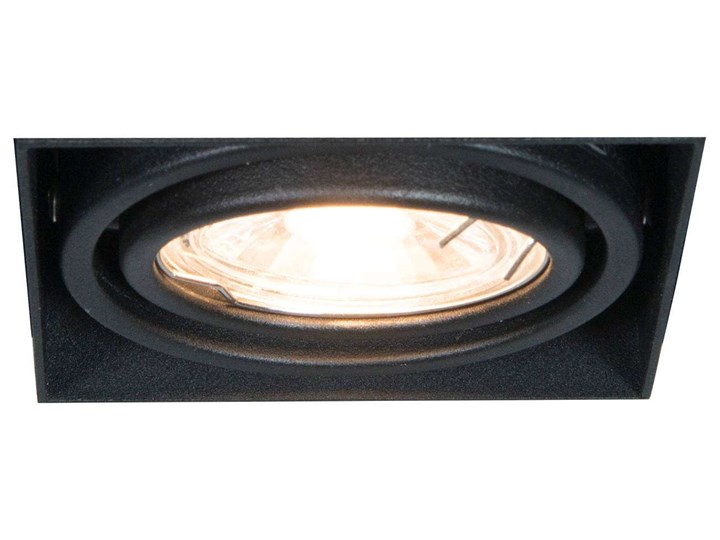 Wpust LAMPA sufitowa ONEON 94361-BK Zumaline metalowa OPRAWA kwadratowa do zabudowy czarna Kolor Czarny Oprawa stropowa Kwadratowe Oprawa wpuszczana Oprawa dekoracyjna Oprawa led Kategoria Oprawy oświetleniowe