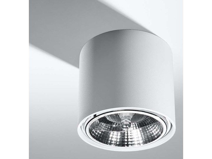 Spot LAMPA sufitowa SOL SL695 metalowa OPRAWA downlight natynkowa tuba biała Okrągłe Oprawa led Oprawa stropowa Kolor Biały