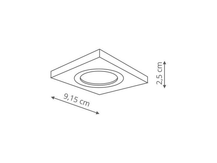 Wpuszczana LAMPA sufitowa METIS LP-2780/1RS WH Light Prestige metalowa OPRAWA kwadratowy WPUST do zabudowy biały Oprawa stropowa Kwadratowe Oprawa wpuszczana Oprawa led Kategoria Oprawy oświetleniowe