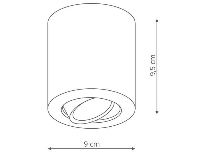 LAMPA sufitowa TULON LP-5441/1SM WH Light prestige metalowa OPRAWA tuba regulowany downlight biała Oprawa stropowa Okrągłe Oprawa led Kolor Biały