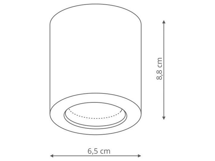 Downlight LAMPA sufitowa FARO LP-6510/1SM WH Light Prestige metalowa OPRAWA tuba IP65 biała Kolor Biały Oprawa stropowa Okrągłe Oprawa led Oprawa dekoracyjna Kategoria Oprawy oświetleniowe
