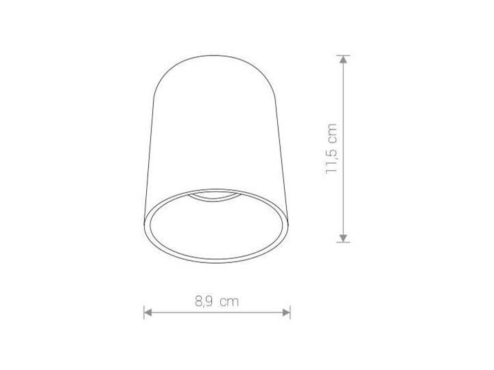LAMPA sufitowa EYE TONE 8931 Nowodvorski metalowa OPRAWA tuba downlight czarna złota Oprawa stropowa Oprawa led Okrągłe Kolor Czarny