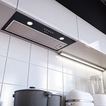 Okap kuchenny Globalo Delico 60.1 czarny wyciąg podszafkowy do zabudowy w niewielkich kuchniach
