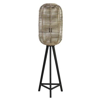 Lampa podłogowa Base rattanowa szara