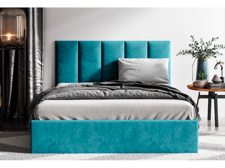 Łóżko tapicerowane LAPEME bez zagłówka + kolory Drewno Tkanina Styl Klasyczny