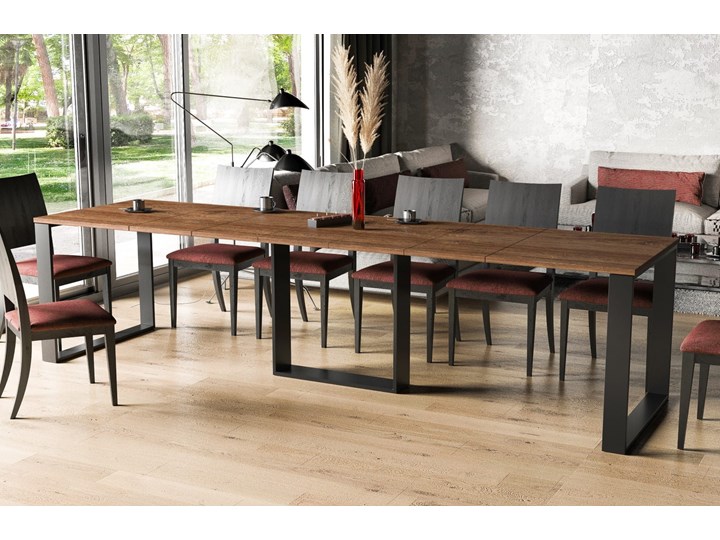 Stół Borys rozkładany 130-210 - Meb24.pl Płyta MDF Drewno Wysokość 76 cm Długość 130 cm Metal Beton Płyta laminowana Długość 210 cm Pomieszczenie Stoły do jadalni