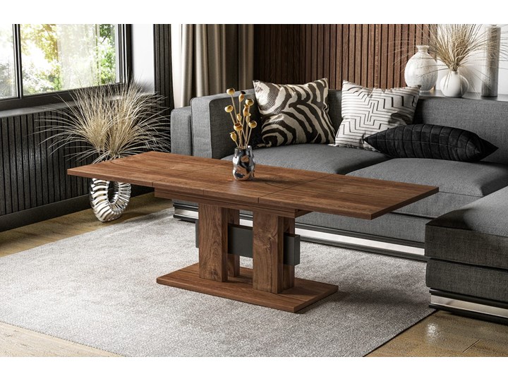 Ława Nero rozkładana 110-170 - Meb24.pl Drewno Beton Rozmiar blatu 65x110 cm Wysokość 54 cm Kształt blatu Prostokątne