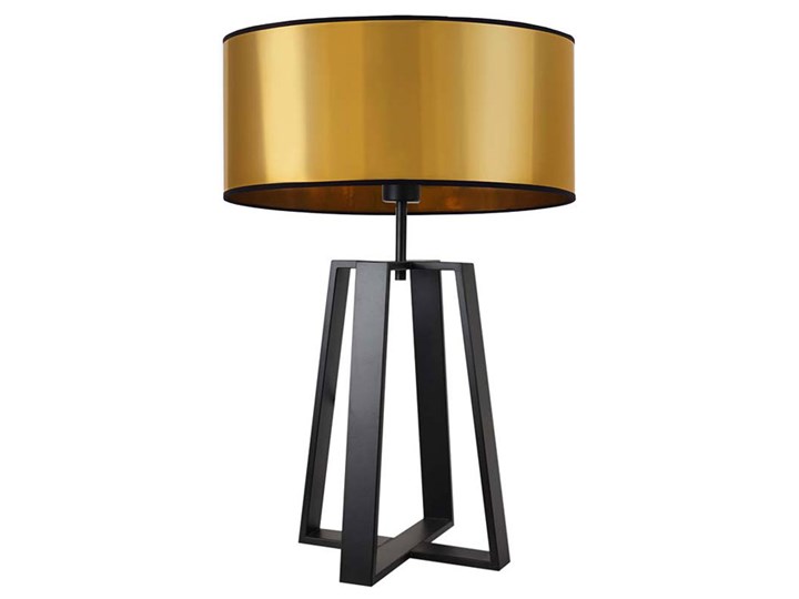 Złota lampka nocna glamour - EX971-Thof Wysokość 61 cm Lampa z abażurem Metal Styl Industrialny Lampa nocna Pomieszczenie Sypialnia