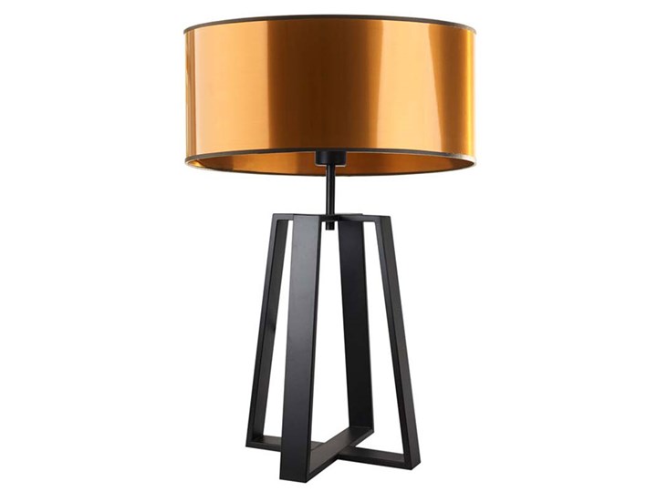 Miedziana lampka nocna glamour - EX971-Thof Lampa z abażurem Metal Wysokość 61 cm Lampa nocna Styl Nowoczesny