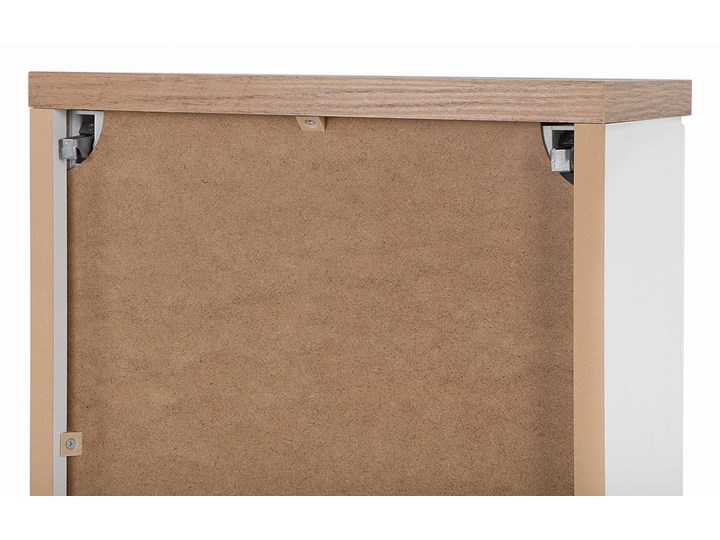 Lustrzana szafka wisząca do łazienki 80 cm biała Z lustrem Płyta MDF Głębokość 20 cm Drewno Szafki Wiszące Wysokość 70 cm Kategoria Szafki stojące
