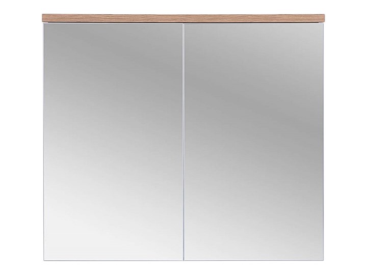 Lustrzana szafka wisząca do łazienki 80 cm biała Płyta MDF Głębokość 20 cm Wysokość 70 cm Z lustrem Wiszące Kategoria Szafki stojące Drewno Szafki Rodzaj frontu Drzwiczki