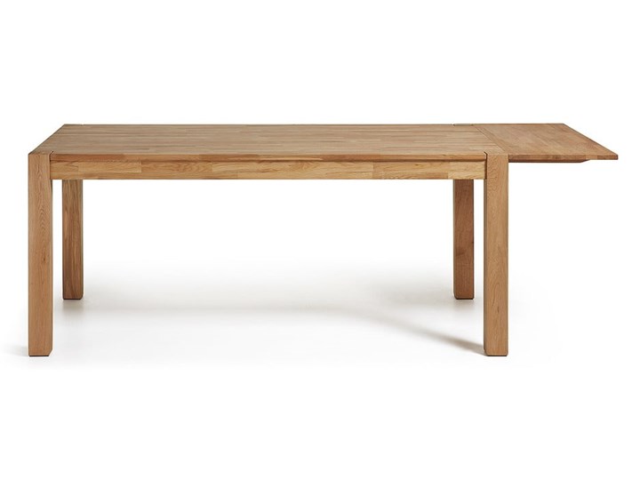 Rozkładany stół do jadalni z drewna dębowego La Forma, 180 x 90 cm Długość(n) 180 cm Wysokość 75 cm Drewno Kolor Brązowy