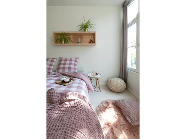 Różowa lekka bawełniana narzuta na łóżko Tiseco Home Studio, 250x260 cm Kolor Różowy Bawełna Kategoria Narzuty