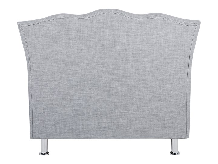Łóżko szare tapicerowane 90 x 200 cm z pojemnikiem i stelażem ozdobne wezgłowie z kryształkami i ćwiekami Łóżko tapicerowane Kategoria Łóżka do sypialni