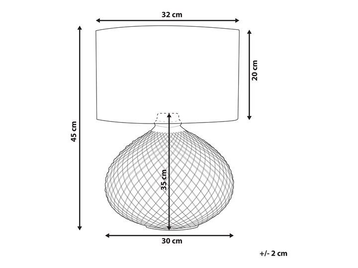 Lampa stołowa srebrna biała 55 cm szklana podstawa wysoki połysk glamour Styl Nowoczesny Lampa nocna Kategoria Lampy stołowe