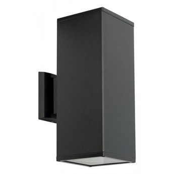 ADELA kinkiet 2 x 60W E27 zewnętrzny fasadowy metalowy czarny nowoczesny SUMA 8001 BL