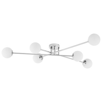 ASTRA 6 lampa przysufitowa 6 x 9W LED E14 (chrom / biały) krótka nowoczesna prosta design kule KASPA 10774603