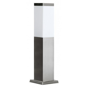 INOX lampa stojąca 1 x 40W E27 słupek ogrodowy metalowy srebrny nowoczesny design SUMA SS802-450