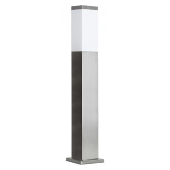 INOX lampa stojąca 1 x 40W E27 słupek ogrodowy metalowy srebrny nowoczesny design SUMA SS802-650