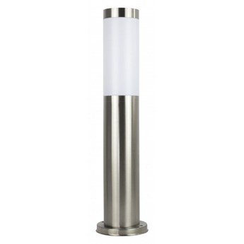 INOX lampa stojąca 1 x 40W E27 słupek ogrodowy metalowy srebrny nowoczesny design SUMA ST 022-450