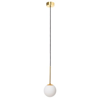 LAMIA 1 lampa wisząca 1 x 9W LED E14 (złoty / czarny / biały) design kula biała prosta nowoczesna KASPA 11021105