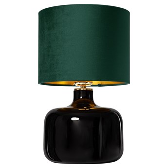 LORA lampa stojąca 1 x 25W LED  E27 (złoty / czarny / zieleń ze złotem) nocna stołowa abażur aksamit welu KASPA 41057113