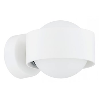 MASSIMO kinkiet 1 x 4W LED biały mleczna kula szklana designerski ring ścienny nowoczesny IP44 ARGON 3998