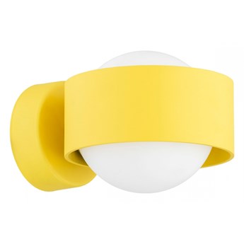 MASSIMO kinkiet 1 x 4W LED żółty biała kula szklana designerski ring ścienny nowoczesny IP44 ARGON 4048