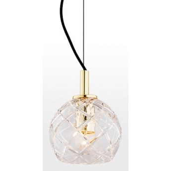 OVIEDO lampa wisząca 1 x 15W E27 kryształowa elegancka mosiądz szklana retro kula ARGON 4200