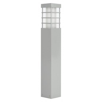 RADO II lampa stojąca 1 x 18W E27 CLF słupek ogrodowy nowoczesny metalowy srebrny SUMA RADO II 2 AL