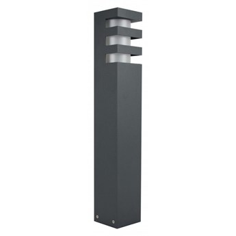 RADO lampa stojąca 1 x 18W E27 CLF słupek ogrodowy nowoczesny metalowy szary SUMA RADO 2 DG
