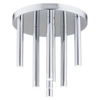 SANDRINO lampa wisząca 7 X 3W LED srebrna przysufitowa plafon rurki metalowa nowoczesna ARGON 5025