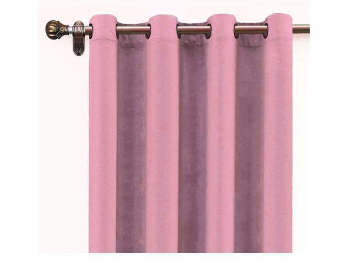 Różowa aksamitna zasłona Velvet Atelier, 140x260 cm Zasłona zaciemniająca Typ Zasłony gotowe Bawełna Wzór Gładkie