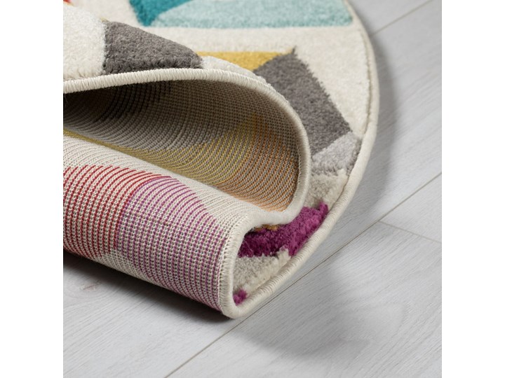 Dywan Flair Rugs Bolero, ø 160 cm 160x160 cm Kategoria Dywany Syntetyk Dywany Okrągły Juta Kolor Wielokolorowy