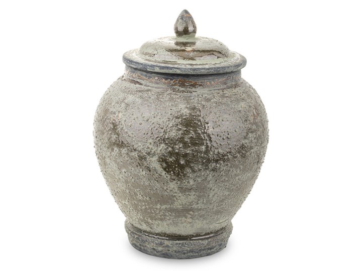 POJEMNIK CERAMICZNY SZARY PATYNOWANY ANDALUZJA 32x21x21CM