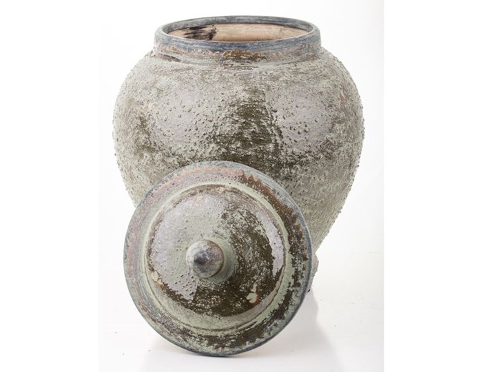 POJEMNIK CERAMICZNY SZARY PATYNOWANY ANDALUZJA 32x21x21CM Ceramika Typ Pojemniki Kategoria Pojemniki i puszki