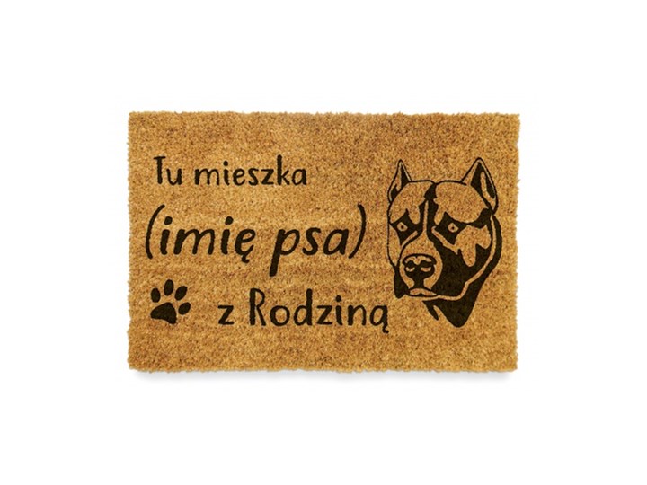 Wycieraczka kokosowa z logo PITBULL Kolor Beżowy Włókno kokosowe Kategoria Wycieraczki