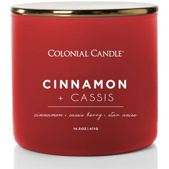 Colonial Candle Pop Of Color sojowa świeca zapachowa w szkle 3 knoty 14.5 oz 411 g - Cinnamon Cassis